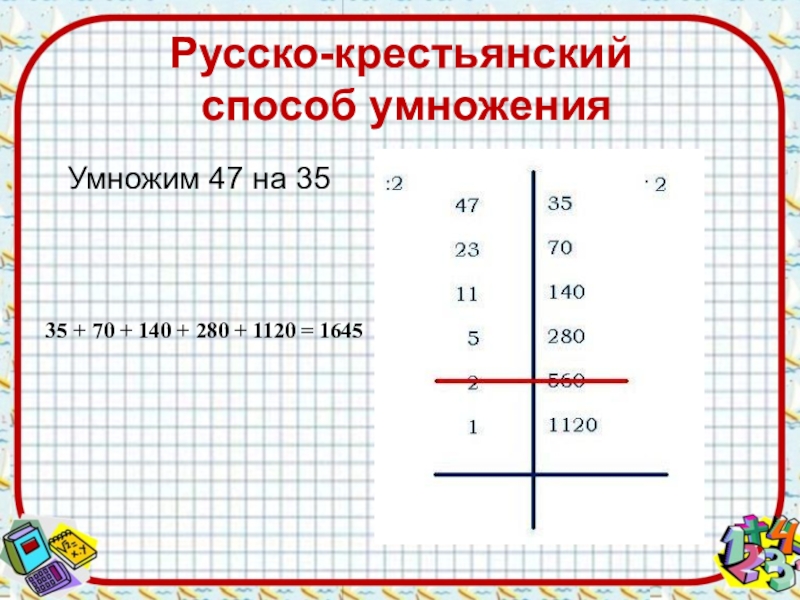 Способы умножения. Крестьянский способ умножения. Русский способ умножения. Русский крестьянский способ умножения. Умножение различными способами.