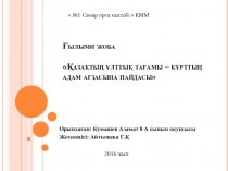 Открытый урок на тему  Құрт