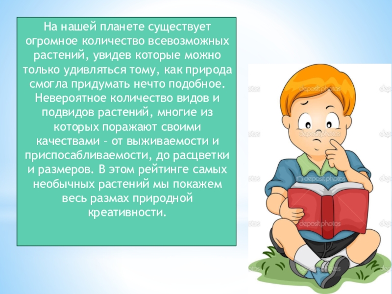 На нашей планете существует огромное количество всевозможных растений, увидев которые можно только удивляться тому, как природа смогла