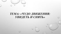 Презентация по ИЗО на тему Чудо движения:увидеть и снять