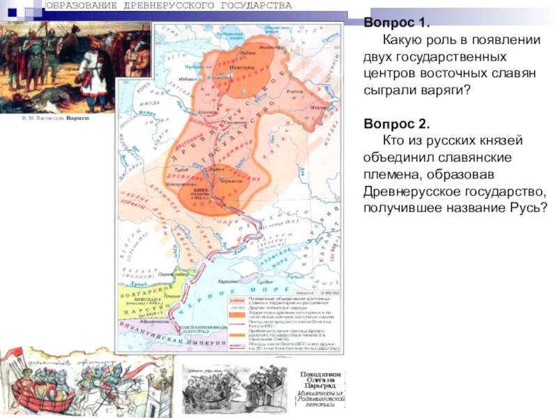 Формирование территории древнерусского государства в 9 веке картинки