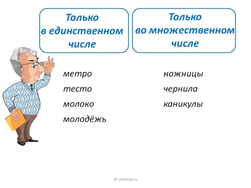 Презентация на тему число имен существительных 2 класс