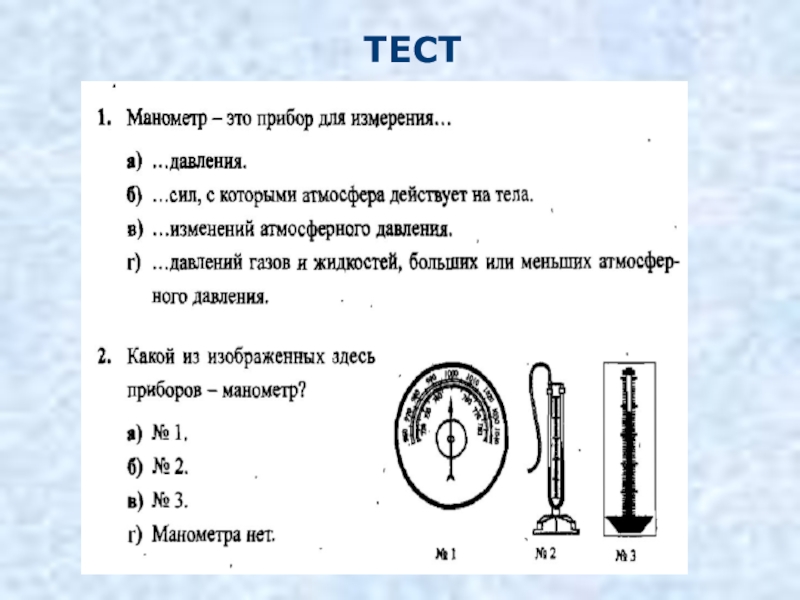 План описания прибора