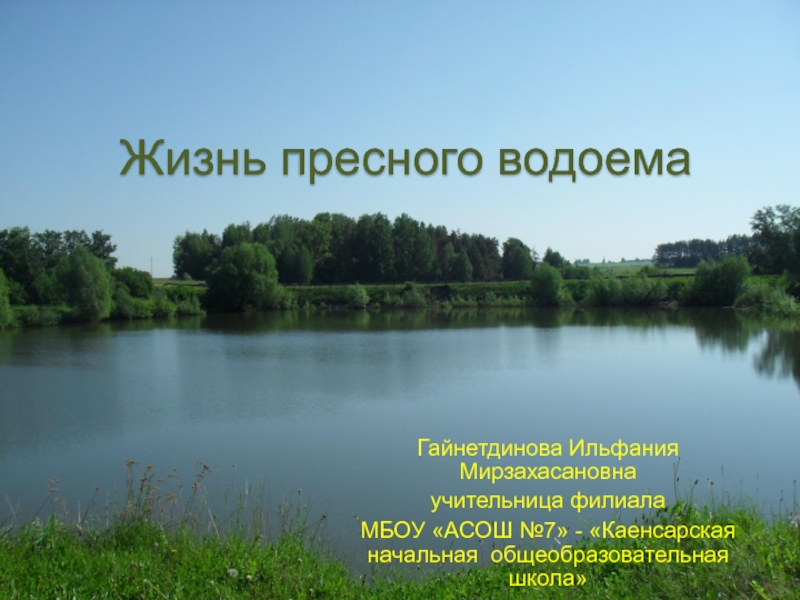 Водоемы родного края 4 класс