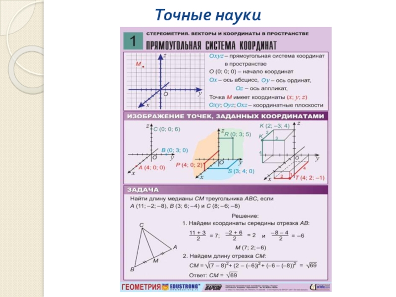 Проект метод координат в пространстве