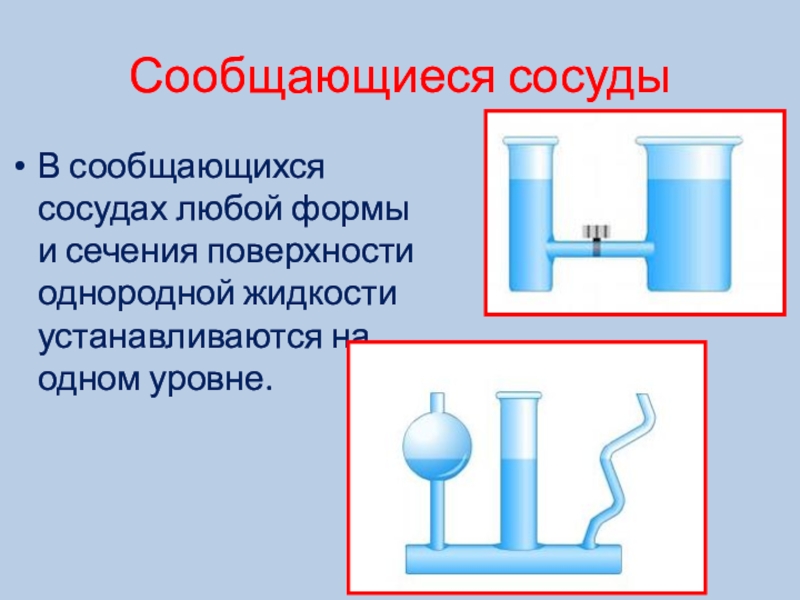 Проект на тему сообщающиеся сосуды