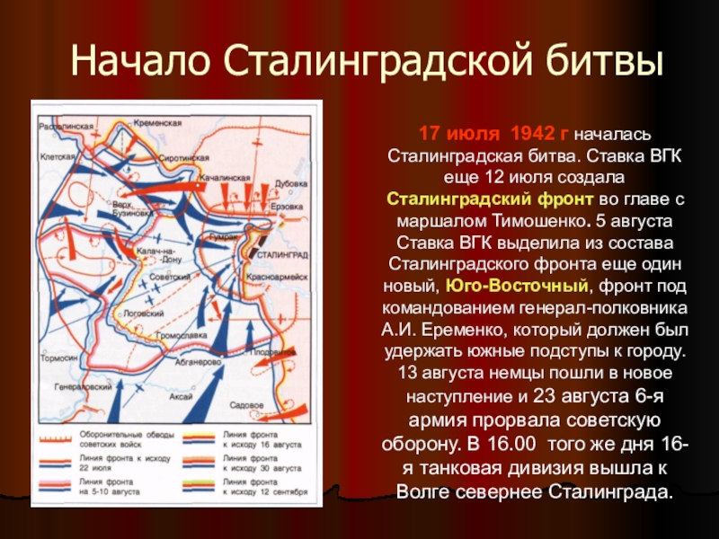 План к сталинградской битве