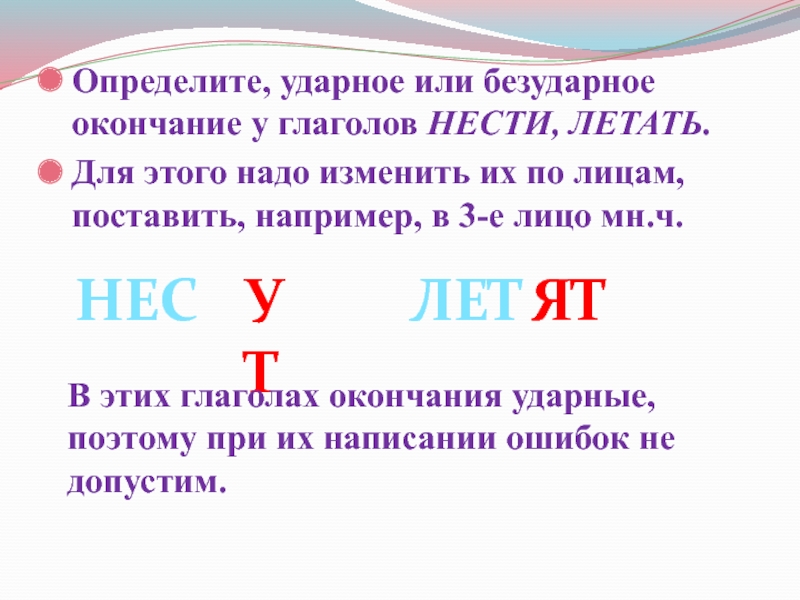 Презентация на тему спряжение глаголов 5 класс