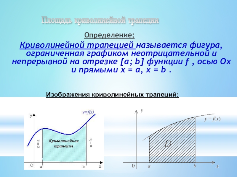 Найти площадь криволинейной