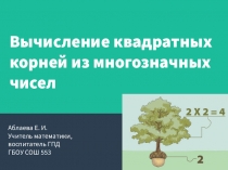 Вычисление квадратных корней из многозначных чисел