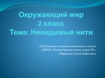 Презентация по окружающему миру на тему Невидимые нити (2 класс)