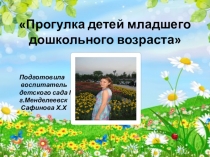 Презентация  Организация прогулки во 2 младшей группе