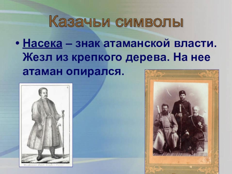 Символы казачьей власти. Казачьи символы и знаки. Символы Атаманской казачьей власти. • Символ Атаманской власти – насека.