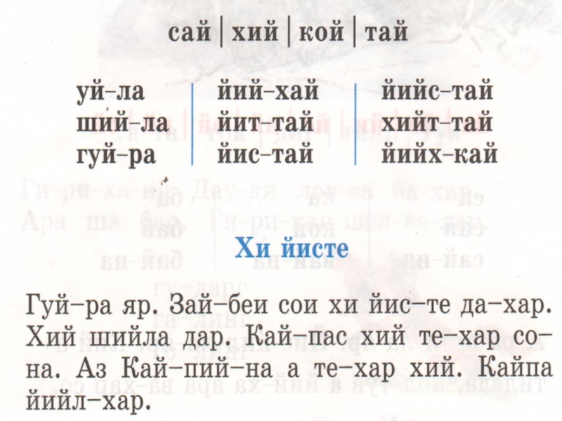 Чеченская литература 1 класс поурочные планы абат