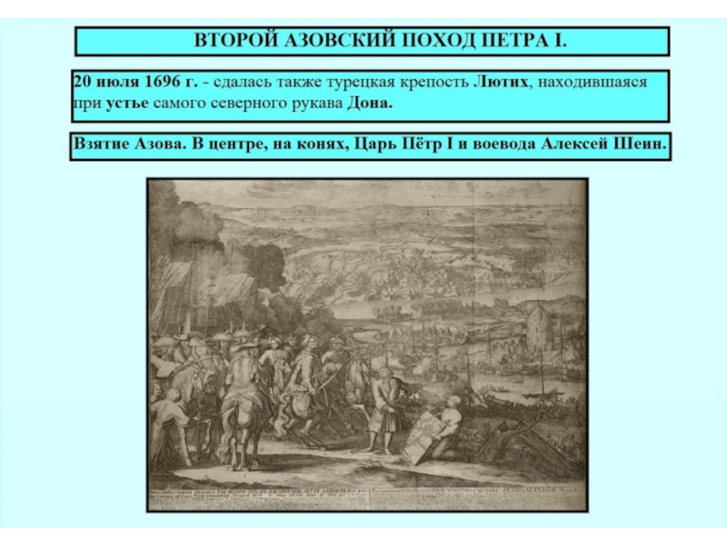 Второй азовский поход год. Внешняя политика Петра первого Азовские походы. Внешняя политика Петра i (Азовские походы, Северная война). Азовские походы Петра 1 полководцы. А Штейн Азовские походы.