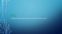 Презентация по окружающему миру .4 класс Лес