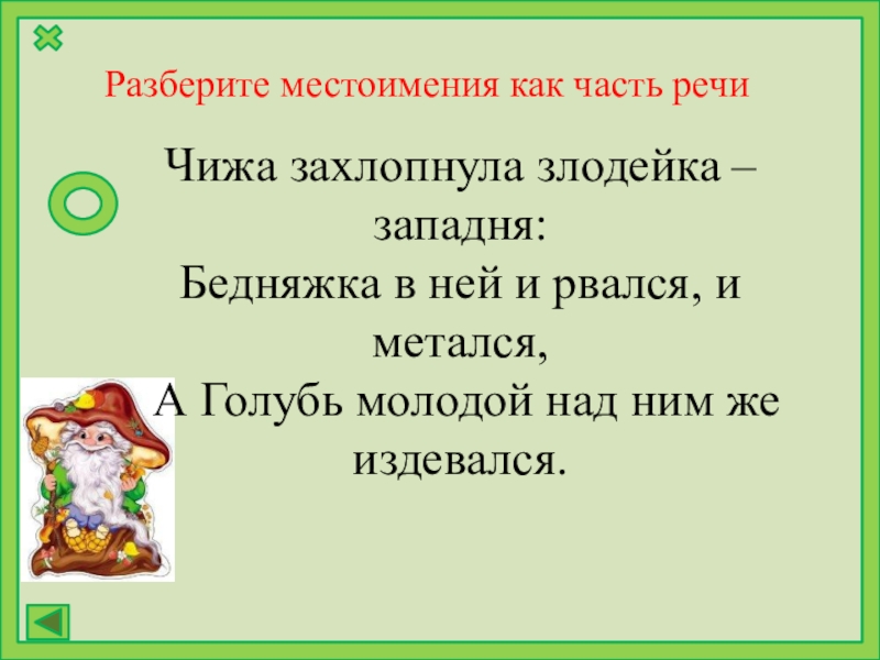 Разбор местоимения как части речи 4 класс