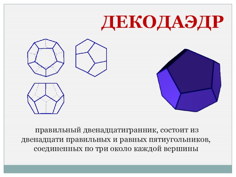 Рисунки правильных многогранников