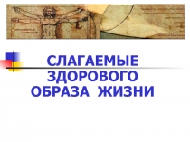 Презентация по биологии на тему Слагаемые здорового образа жизни
