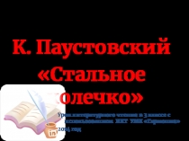 Презентация по литературному чтению К.Паустовский Стальное колечко.