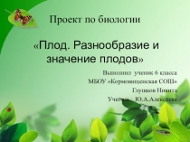 Презентация по биологии на тему Разнообразие плодов