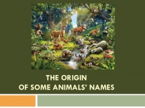 Презентация по английскому языку Происхождение названий некоторых животных