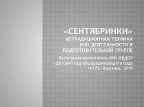 Сентябринка-нетрадиционная техника изо.деятельности в подготовительной группе детского сада.