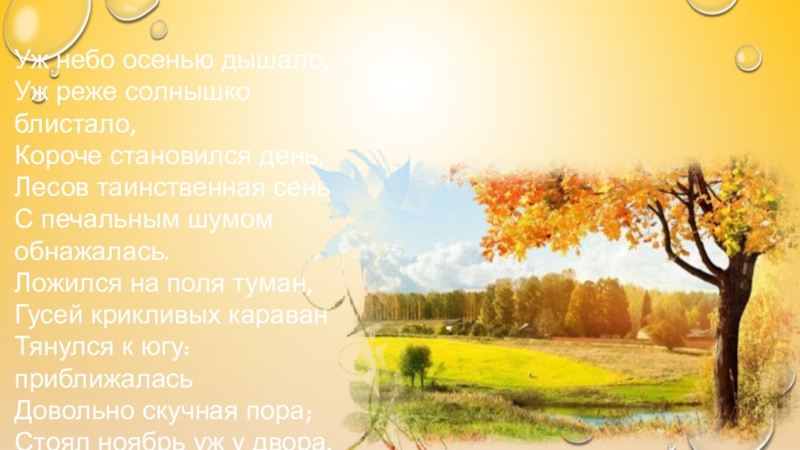 Реже солнышко. Уж небо осенью дышало картинки с надписями с добрым утром. Уж реже солнышко блистало картинки с добрым утром.