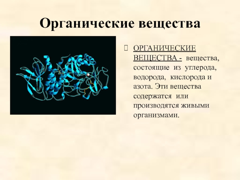 Органические вещества биология презентация