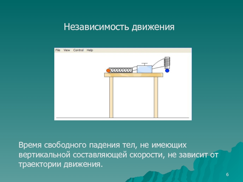 Движение тел под действием силы тяжести проект