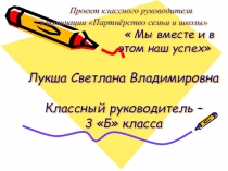 Презентация проекта Мы вместе и в этом наш успех