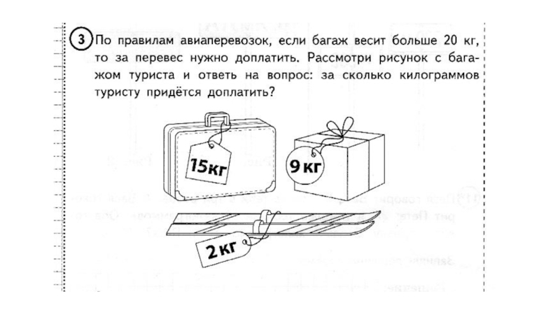 По правилам авиаперевозок если багаж весит больше 20 то за перевес нужно доплатить рассмотри рисунок