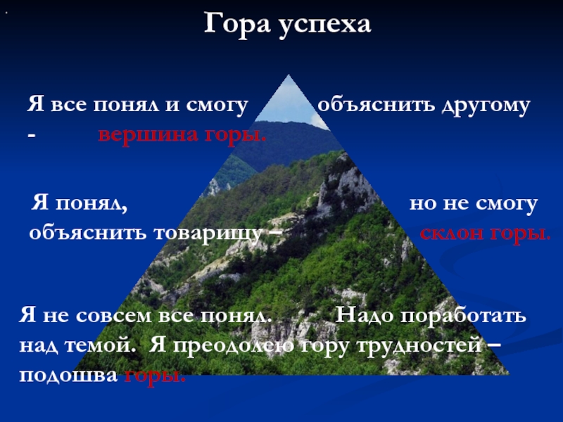 Гора успеха в начальной школе картинки