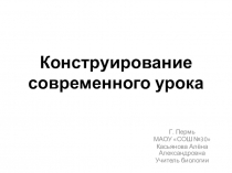 Конструирование современного урока