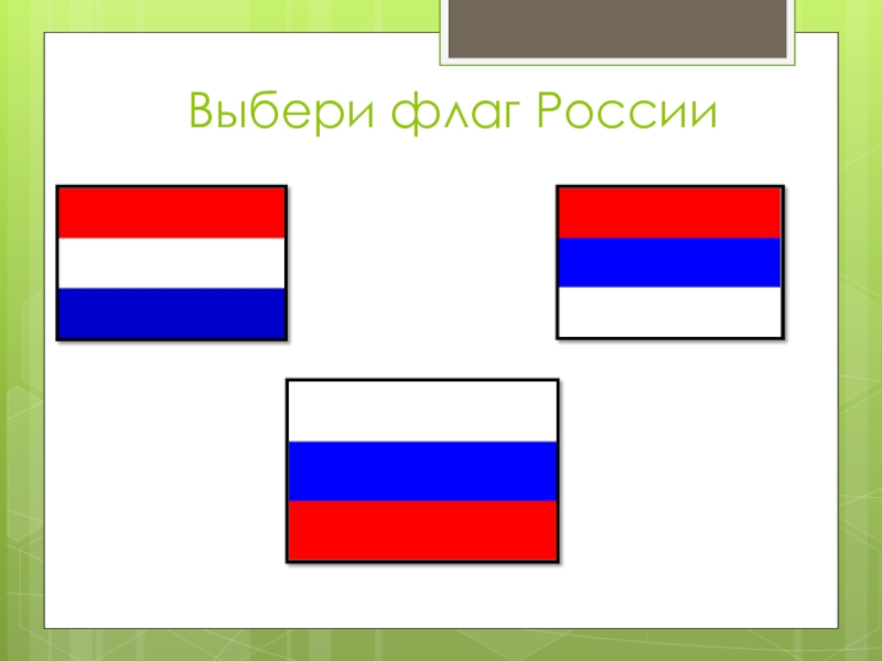 Выбери флаг России