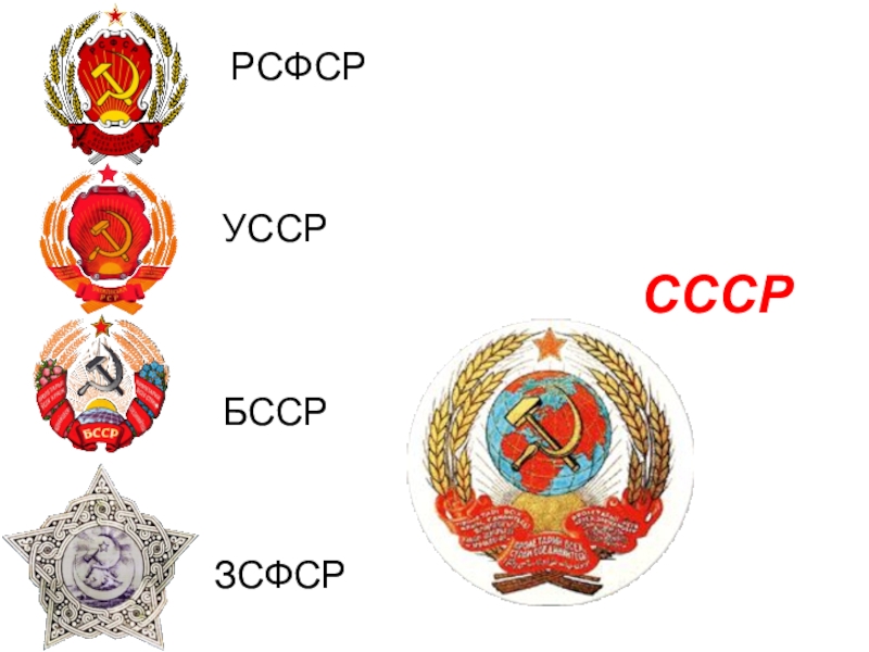 Зсфср. СССР УССР БССР. РСФСР И СССР. РСФСР И БССР. СССР УССР ЗСФСР РСФСР.