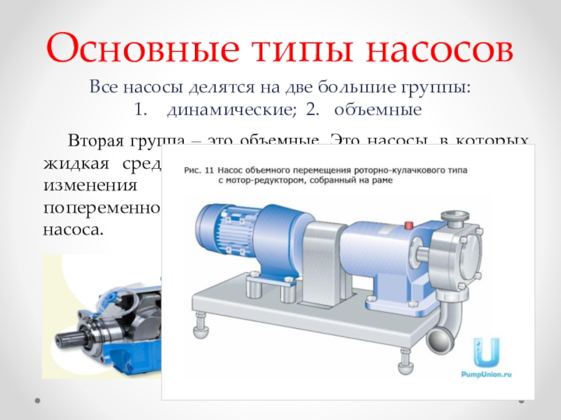 Гидравлические насосы презентация