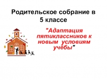 Классному руководителю  Адаптация пятиклассников к школе ( 5 класс)