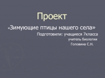 Презентацич на тему6 Зимующие птицы