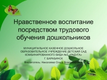 Нравственное воспитание посредством трудового обучения дошкольников