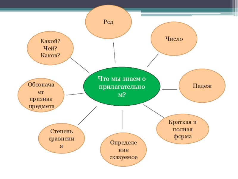 Схема имени прилагательного