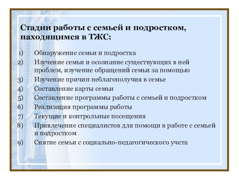 План индивидуальной профилактической работы с семьей находящейся в трудной жизненной ситуации