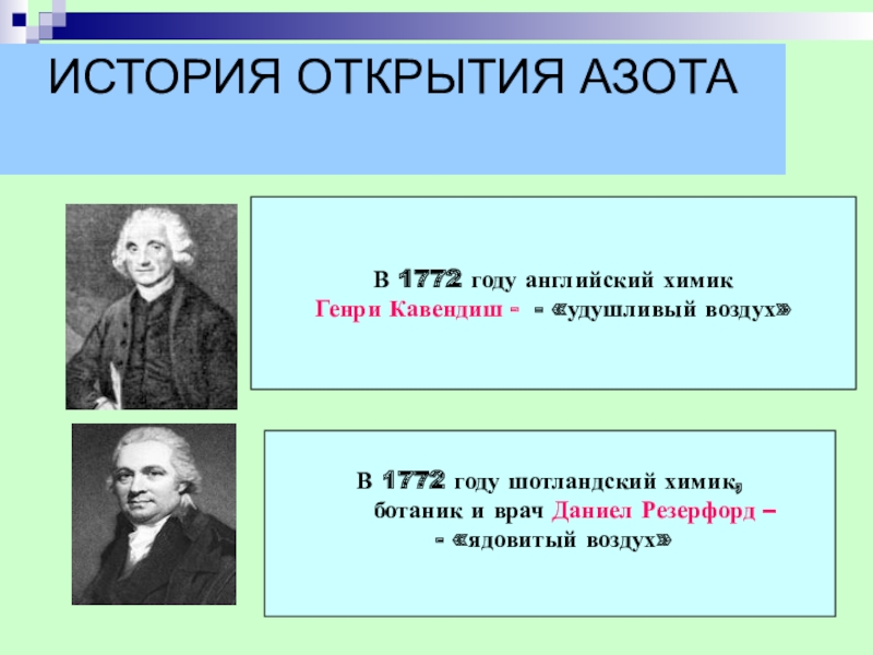 Английский химик 4 буквы. Генри Кавендиш открытие азота. История открытия воздуха. Д Резерфорд открыл азот.