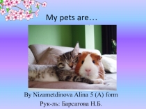 The project about my pets by Nezametdinova A. 5A form
