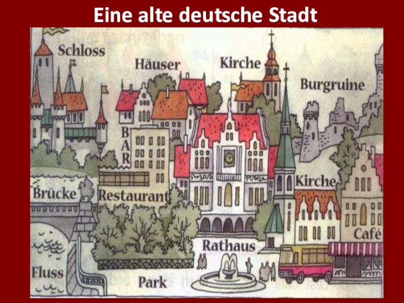 Stadt перевод. Немецкий город рисунок. Здания в городе немецкий язык. Города на немецком языке. Картинки город немецкий язык.