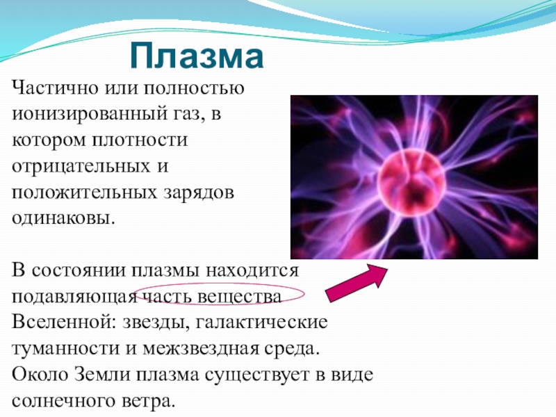 Плазма четвертое состояние вещества проект по физике 10 класс