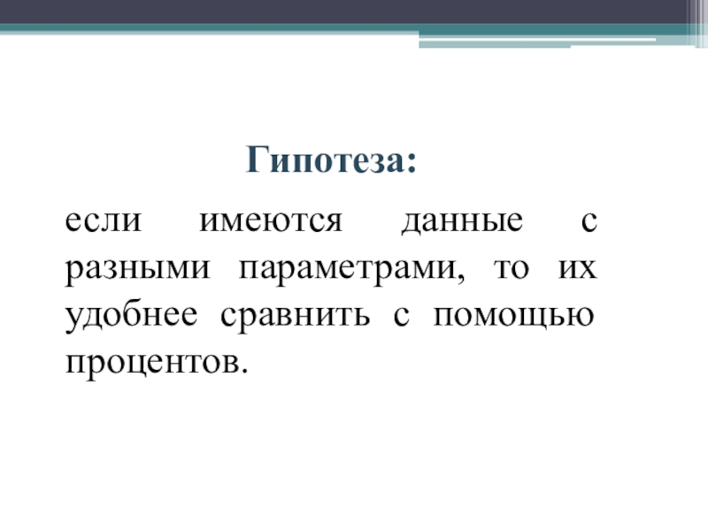 Существуют данные. Гипотеза про проценты. Гипотеза если то. Если такое имеется. Гипотеза проценты вокруг нас.