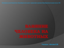 Влияние человека на животных.