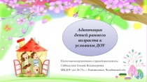 Презентация Адаптация детей раннего возраста