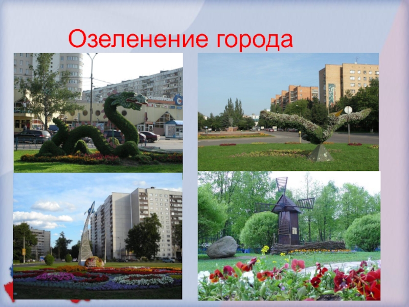 Озеленение города презентация